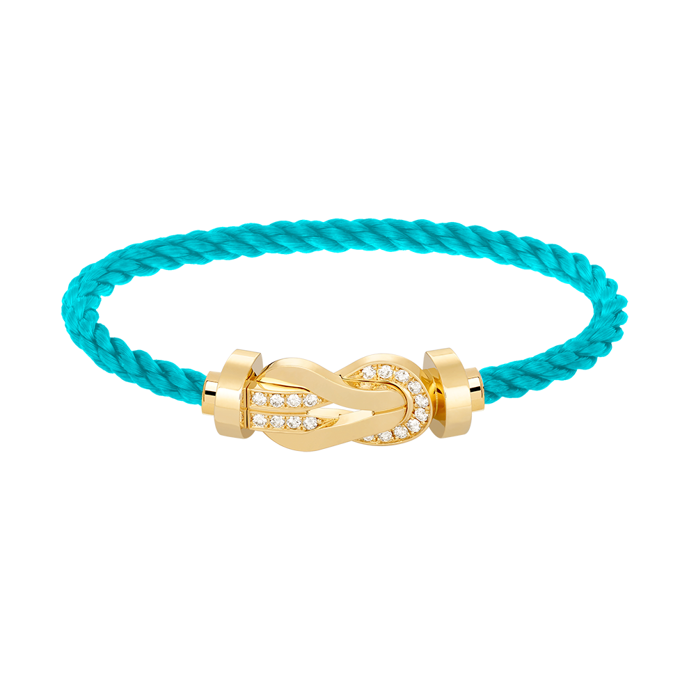 [Echo ]CHANCE LARGE 8 FIGURE BUCKLE HALF DIAMOND BRACELET GOLD