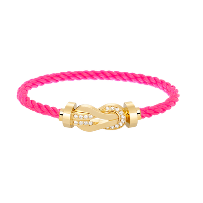 [Echo ]CHANCE LARGE 8 FIGURE BUCKLE HALF DIAMOND BRACELET GOLD