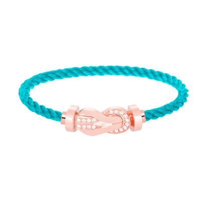 [Echo ]CHANCE LARGE 8 FIGURE BUCKLE HALF DIAMOND BRACELET ROSE GOLD