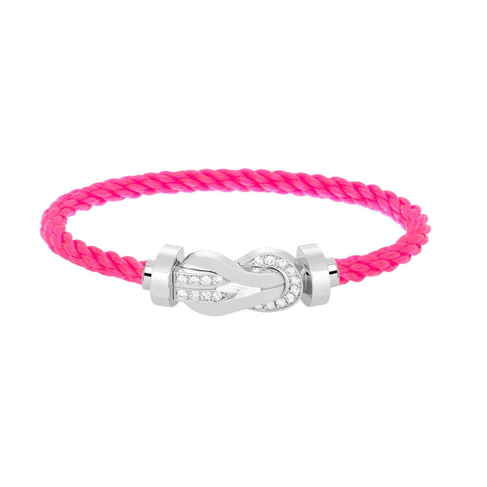 [Echo ]CHANCE LARGE 8 FIGURE BUCKLE HALF DIAMOND BRACELET SILVER