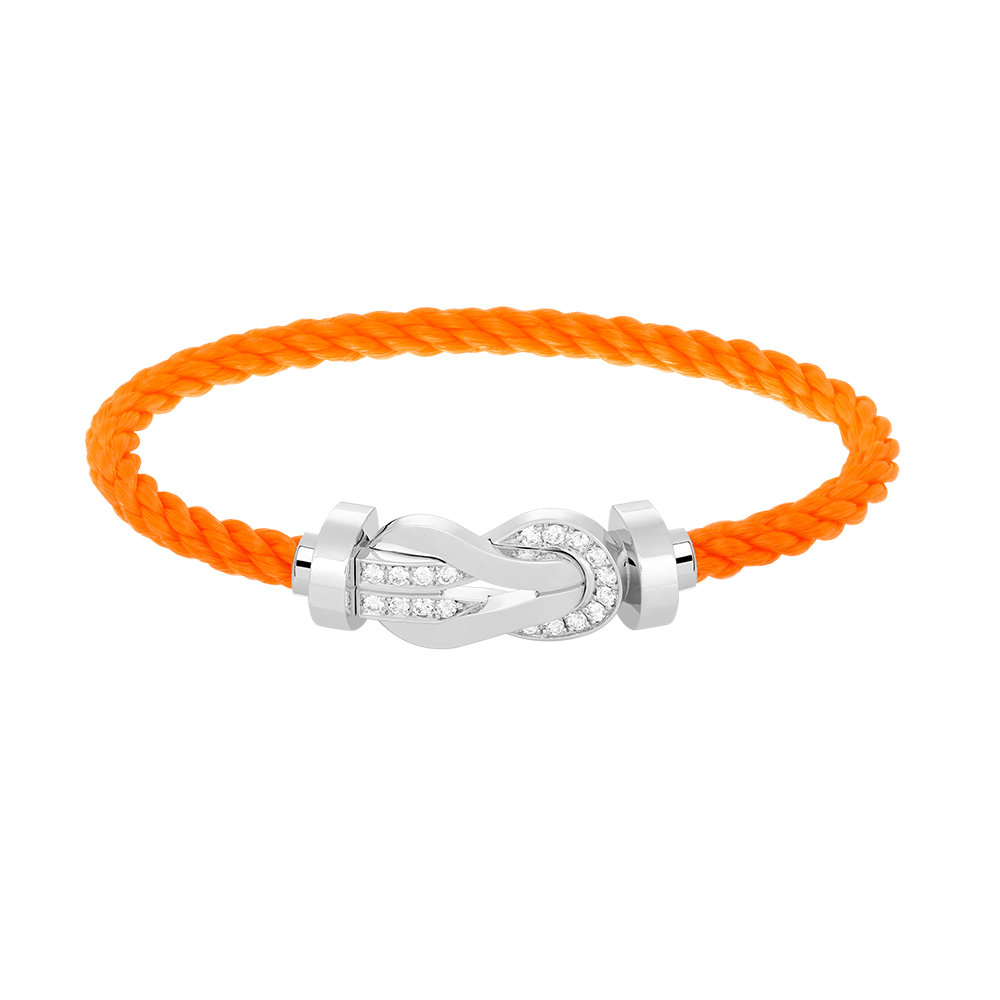 [Echo ]CHANCE LARGE 8 FIGURE BUCKLE HALF DIAMOND BRACELET SILVER