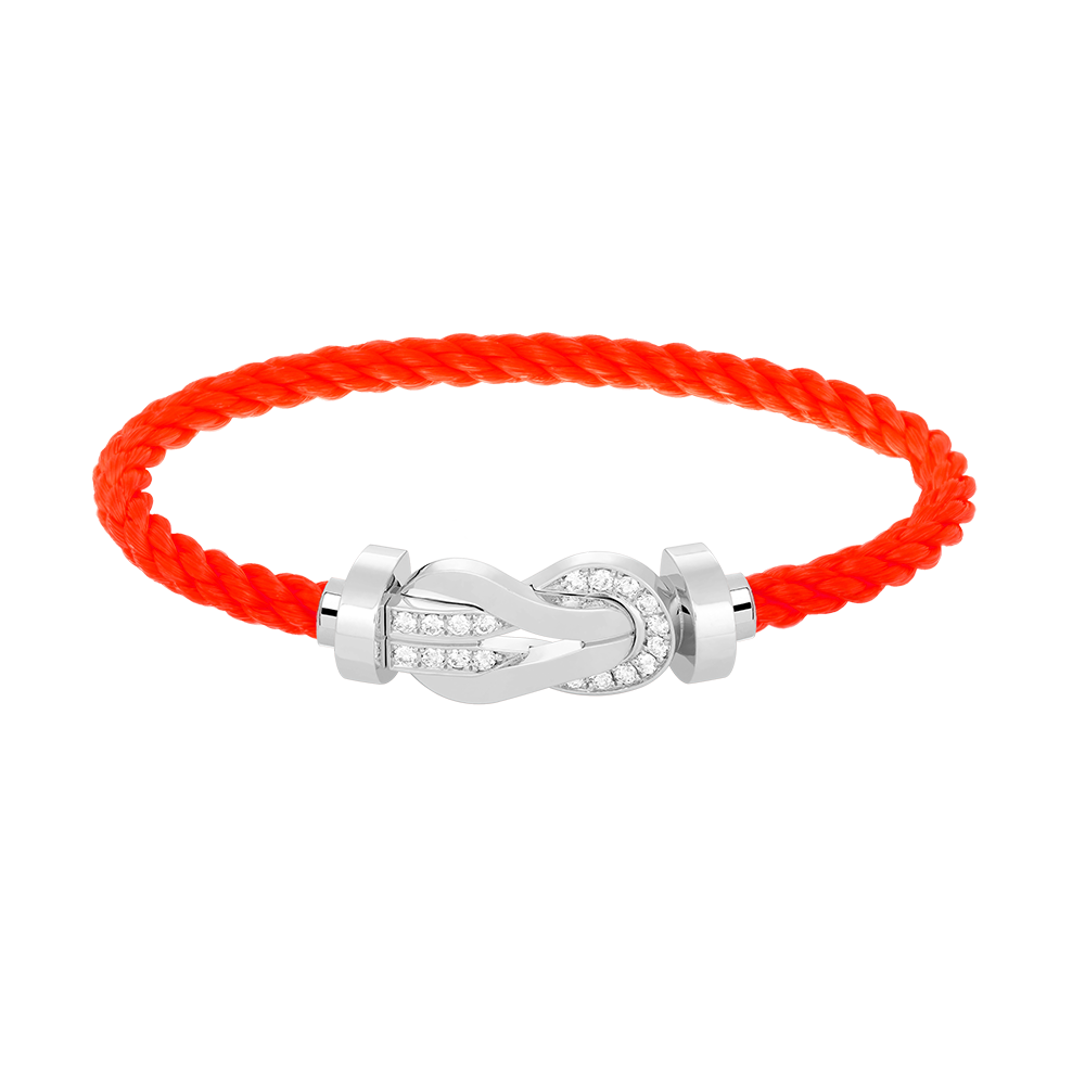 [Echo ]CHANCE LARGE 8 FIGURE BUCKLE HALF DIAMOND BRACELET SILVER