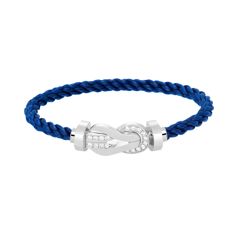 [Echo ]CHANCE LARGE 8 FIGURE BUCKLE HALF DIAMOND BRACELET SILVER