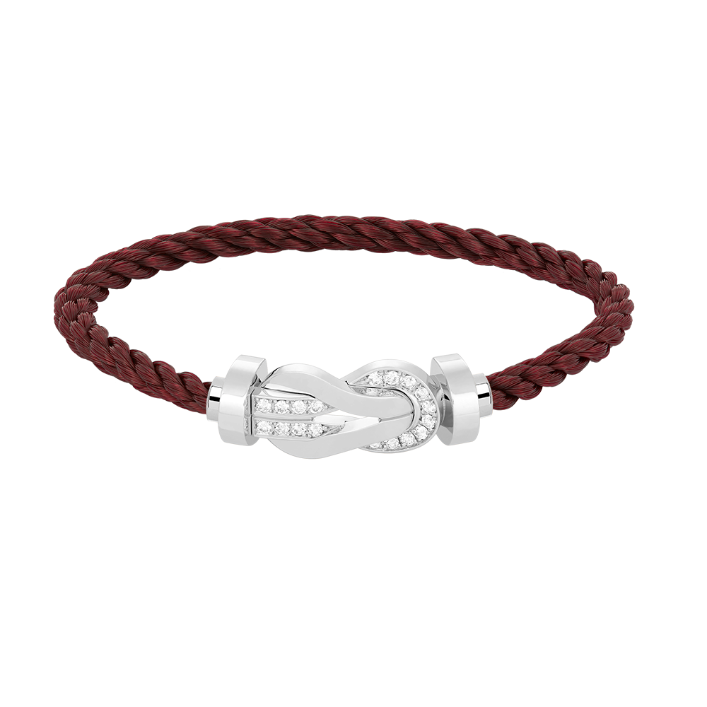 [Echo ]CHANCE LARGE 8 FIGURE BUCKLE HALF DIAMOND BRACELET SILVER