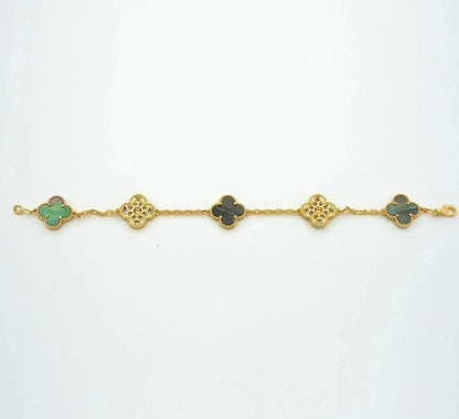 [ECHO ] CLOVER 5 MOTIF GRAY MOP BRACELET COLLECTION