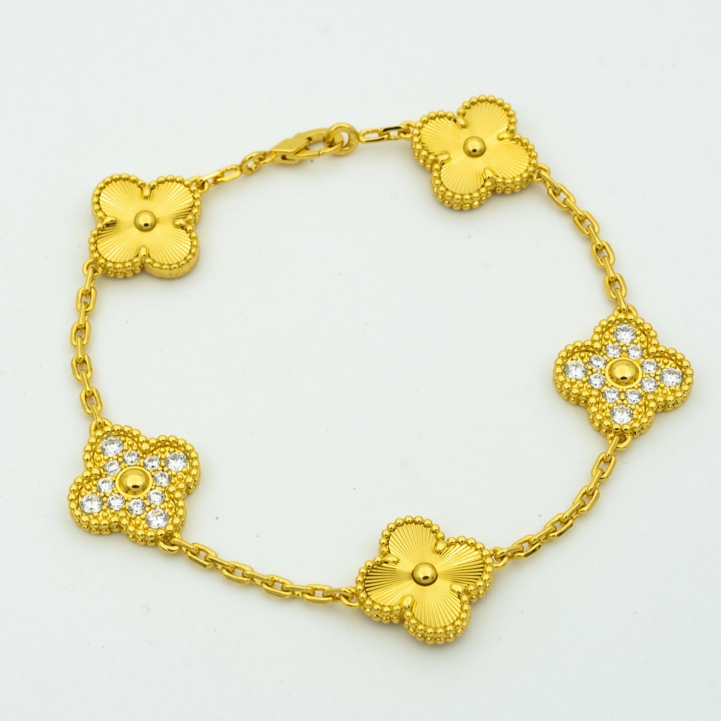 [Echo]CLOVER BRACELET 5 MOTIFS GOLD DIAMOND
