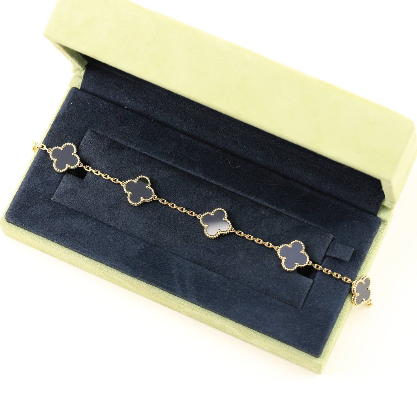 [ECHO ] CLOVER 5 MOTIF ONYXS BRACELET COLLECTION