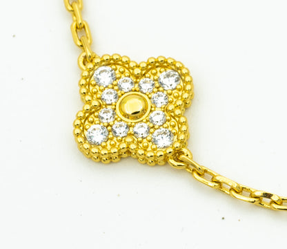 [Echo]CLOVER BRACELET 5 MOTIFS GOLD DIAMOND