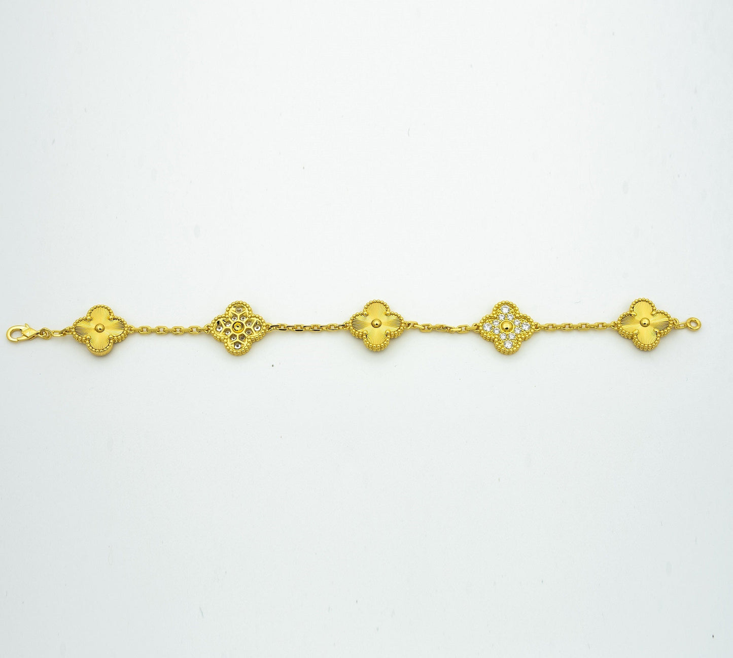 [Echo]CLOVER BRACELET 5 MOTIFS GOLD DIAMOND