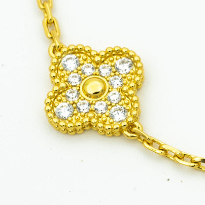 [Echo]CLOVER BRACELET 5 MOTIFS GOLD DIAMOND