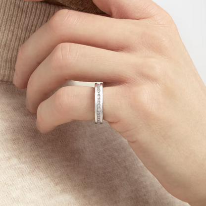 [Echo ]ZERO 1 ONE-BAND PAVED DIAMONDS ON THE SPIRAL RING