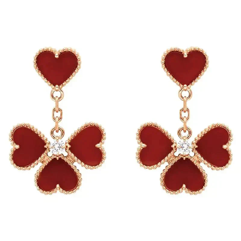 [Echo ]SWEET CLOVER CARNELIAN EARRINGS
