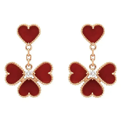 [Echo ]SWEET CLOVER CARNELIAN EARRINGS