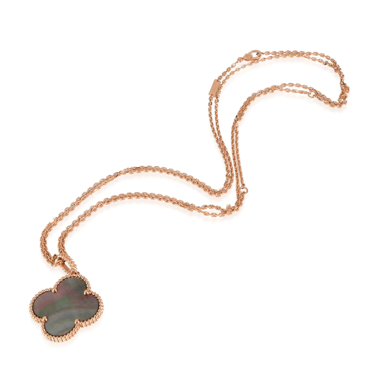 [Echo ]CLOVER 25MM GOLD DARK MOP BIG CLOVER NECKLACE