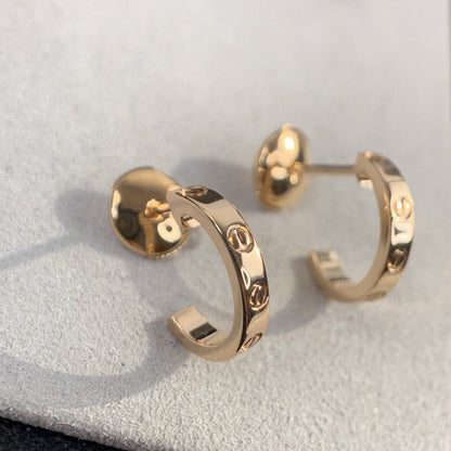 [Echo ]LOVE EARRINGS 2.65MM PINK GOLD
