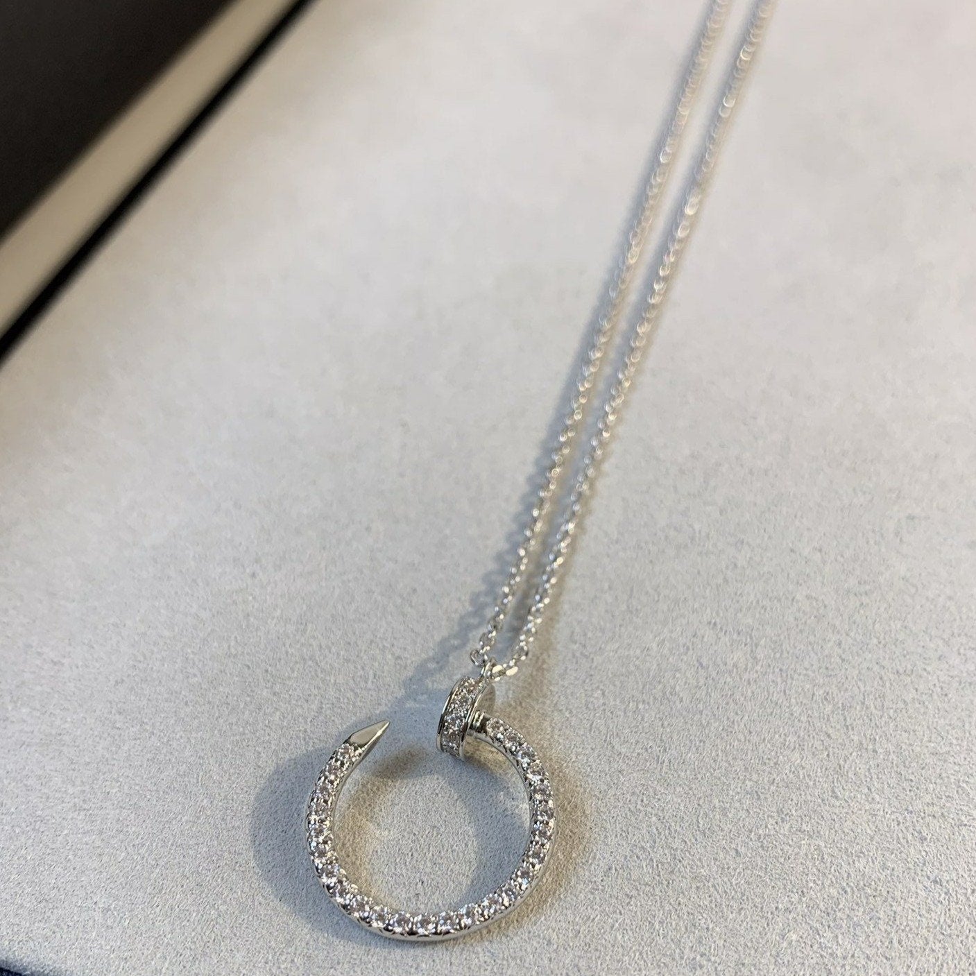 [Echo ]JUSTE NECKLACE SILVER DIAMONDS