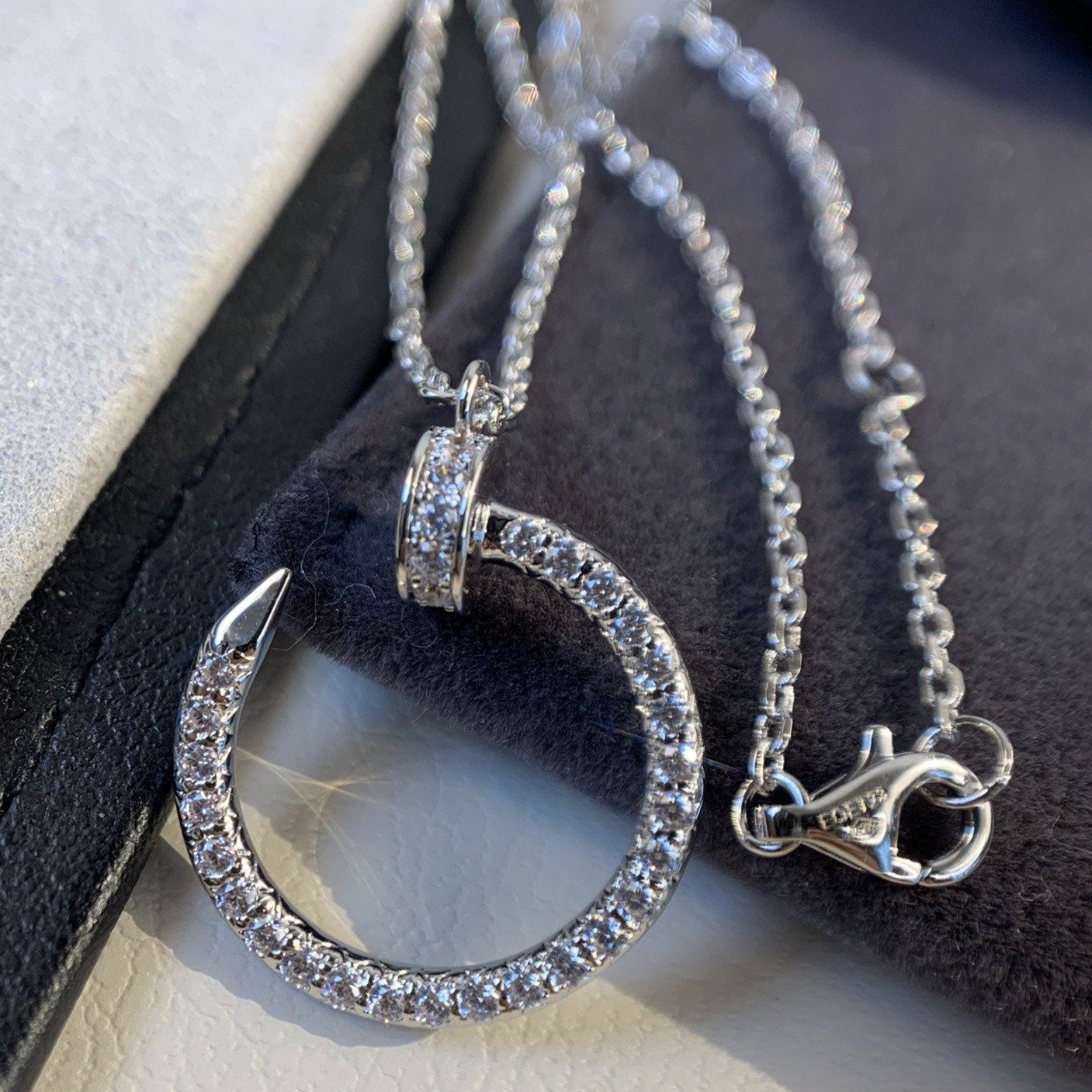 [Echo ]JUSTE NECKLACE SILVER DIAMONDS