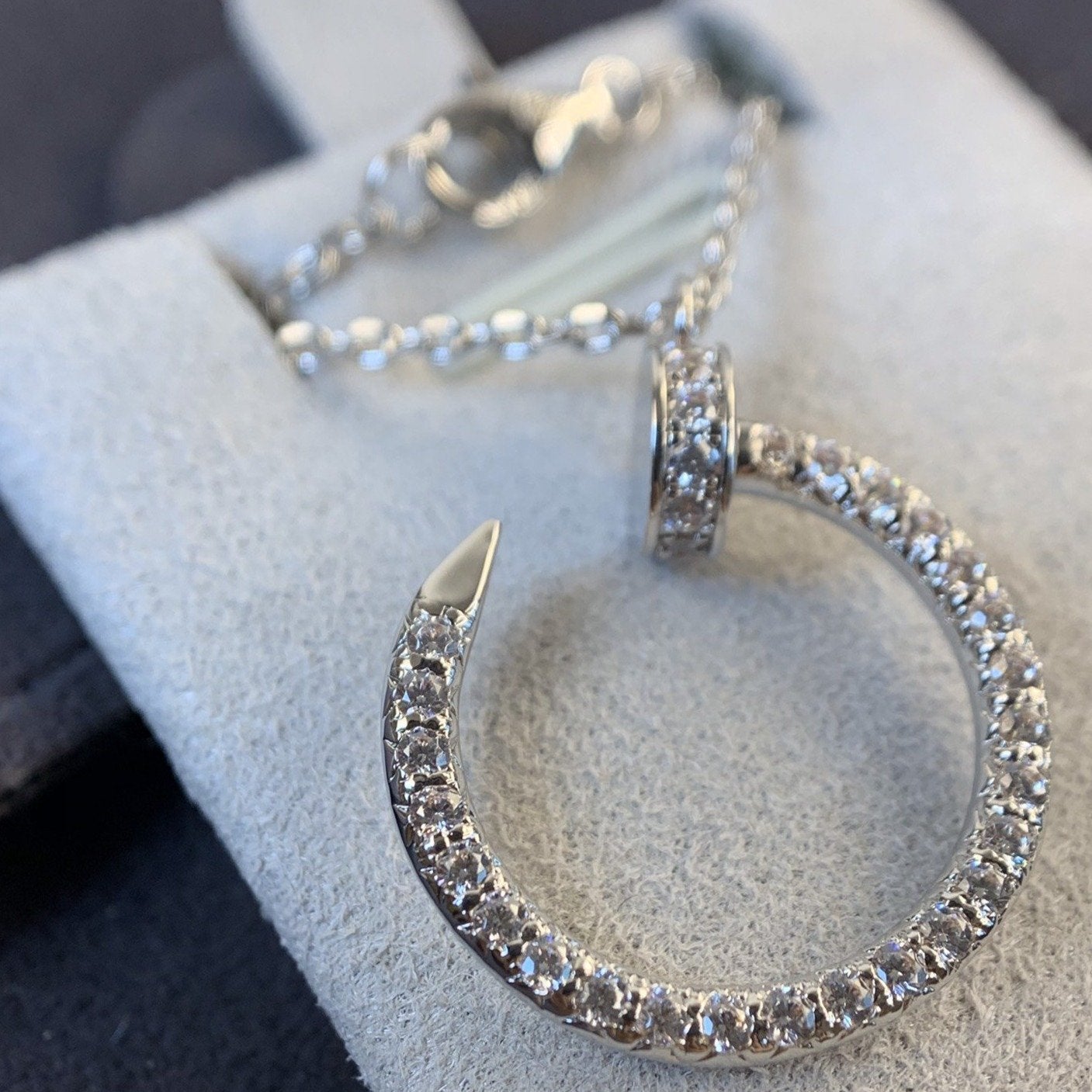 [Echo ]JUSTE NECKLACE SILVER DIAMONDS