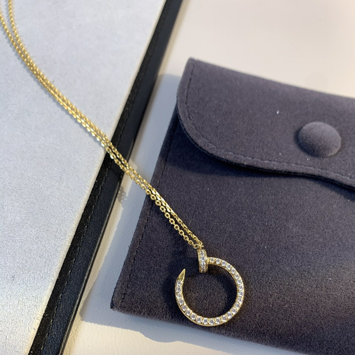 [Echo ]JUSTE NECKLACE GOLD DIAMONDS