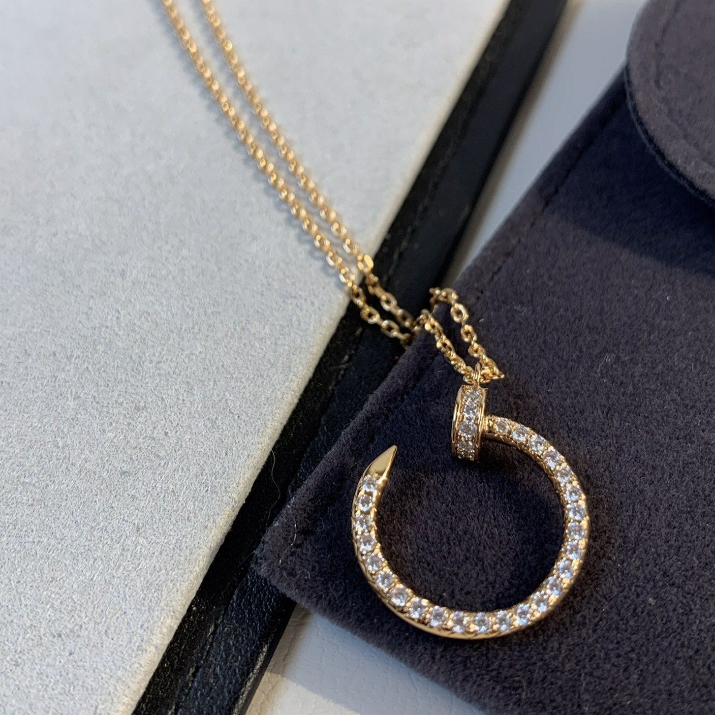 [Echo ]JUSTE NECKLACE PINK GOLD DIAMONDS