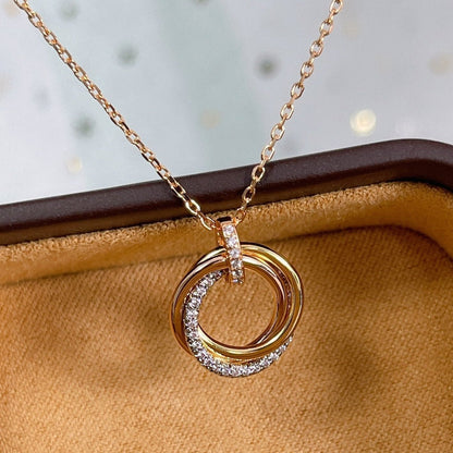 [Echo ]TRINITY HALSKETTE SILBER GOLD ROTGOLD DIAMANTEN 
