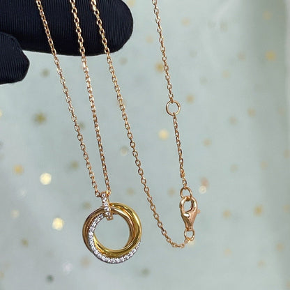 [Echo ]TRINITY HALSKETTE SILBER GOLD ROTGOLD DIAMANTEN 