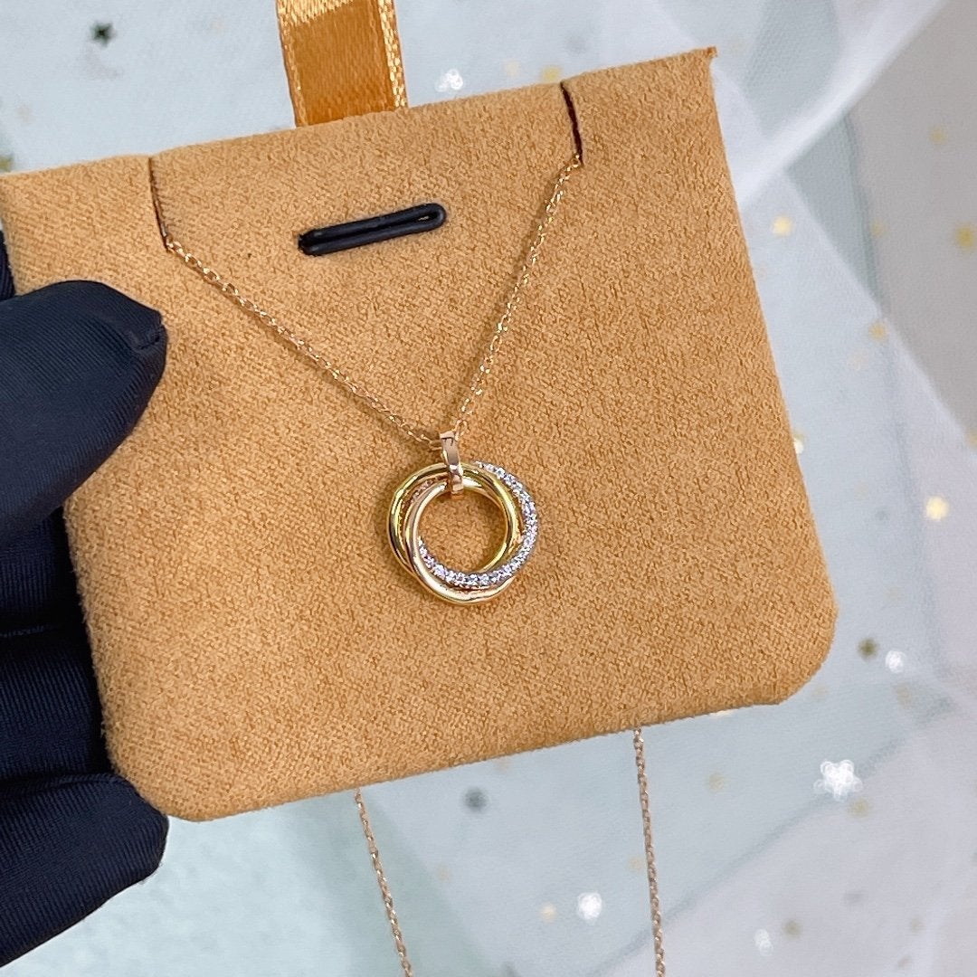 [Echo ]TRINITY HALSKETTE SILBER GOLD ROTGOLD DIAMANTEN 