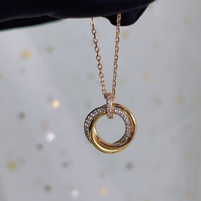 [Echo ]TRINITY HALSKETTE SILBER GOLD ROTGOLD DIAMANTEN 