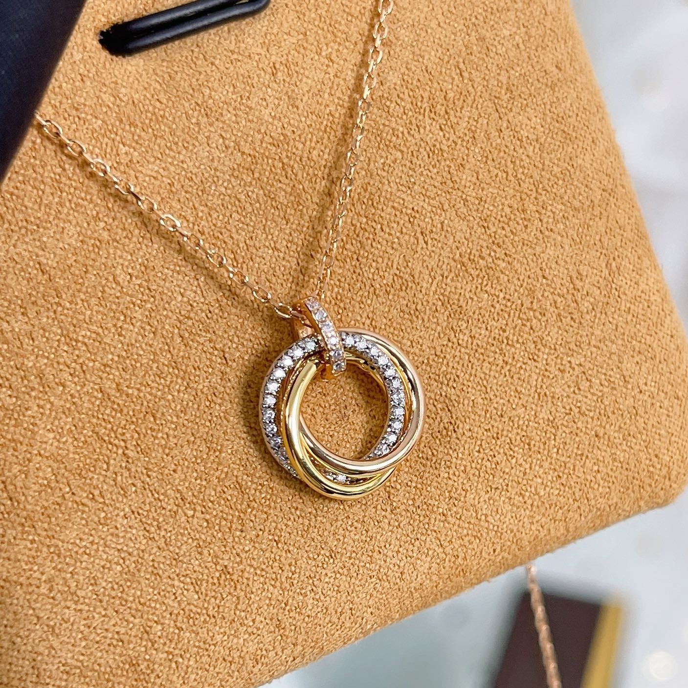 [Echo ]TRINITY HALSKETTE SILBER GOLD ROTGOLD DIAMANTEN 