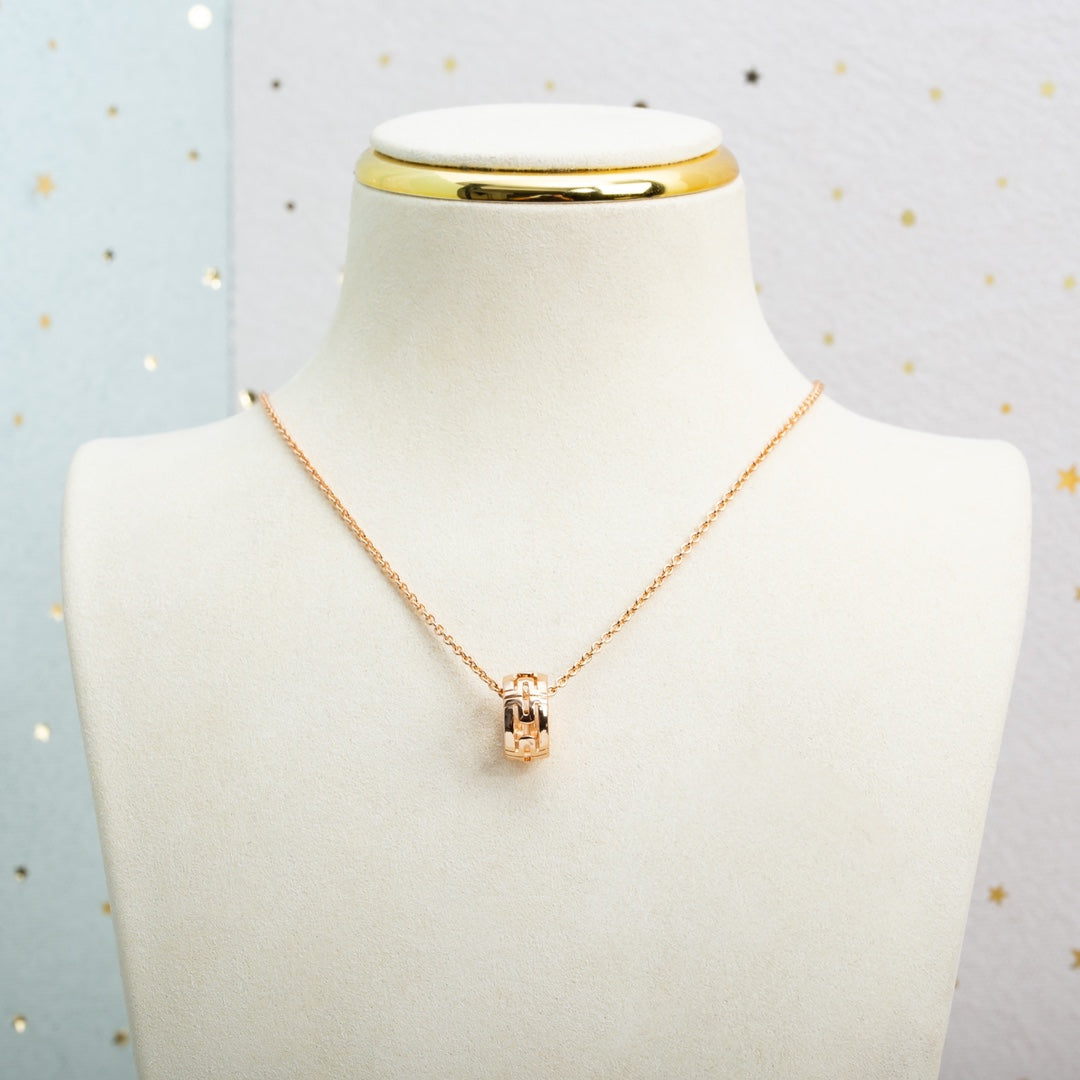 [Echo ]PARENTESI NECKLACE PINK GOLD
