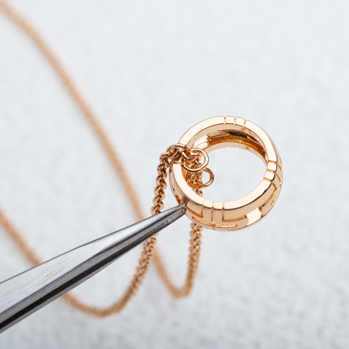 [Echo ]PARENTESI NECKLACE PINK GOLD
