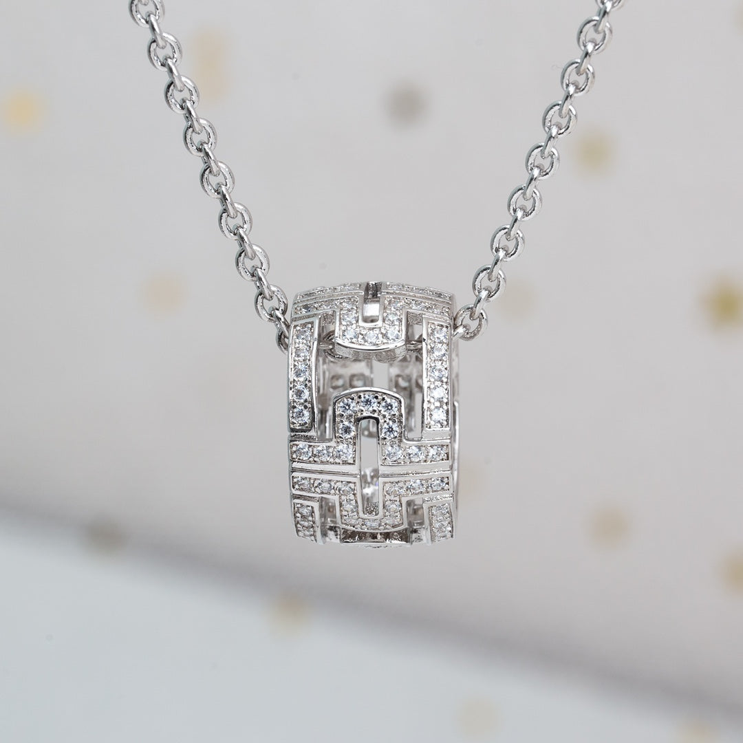 [Echo ]PARENTESI HALSKETTE SILBER DIAMANT