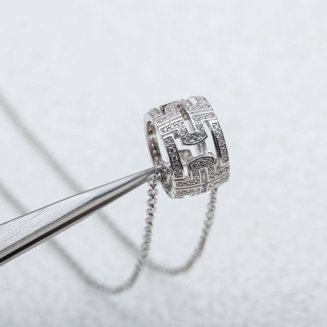 [Echo ]PARENTESI HALSKETTE SILBER DIAMANT