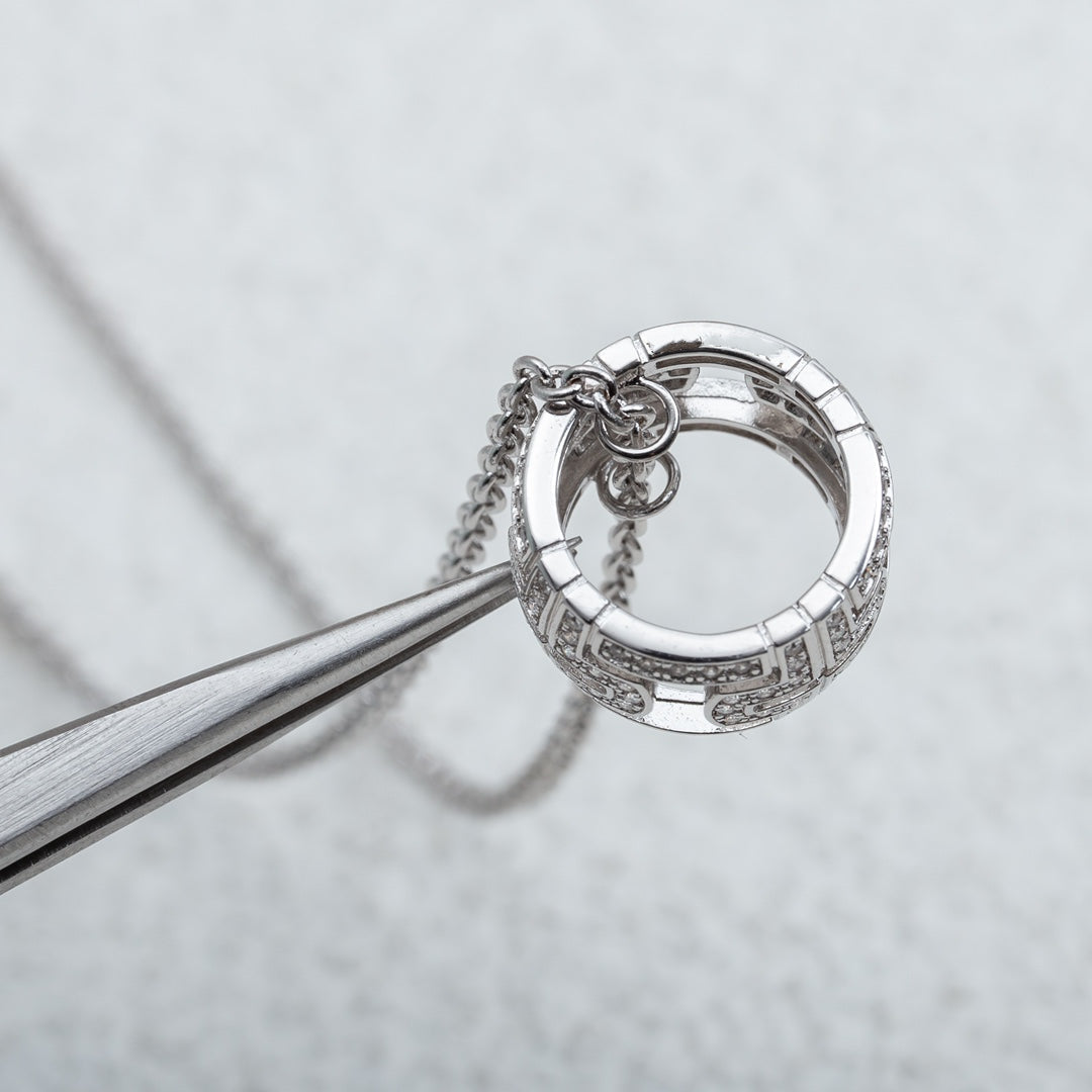 [Echo ]PARENTESI HALSKETTE SILBER DIAMANT