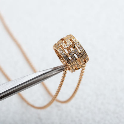 [Echo ]PARENTESI HALSKETTE ROTGOLD DIAMANT