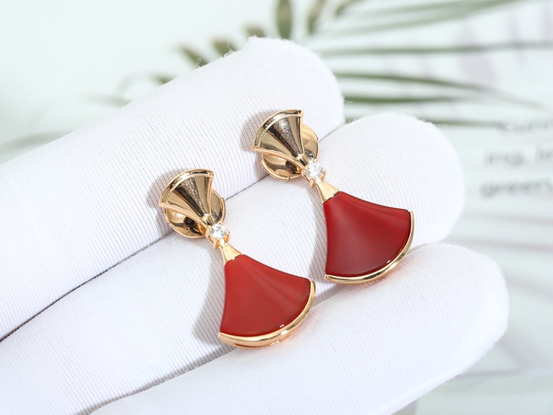 [Echo ]DREAM Carnelian PINK GOLD EARRINGS