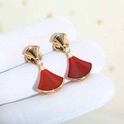 [Echo ]DREAM Carnelian PINK GOLD EARRINGS