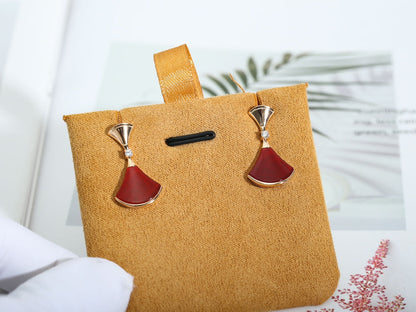 [Echo ]DREAM Carnelian PINK GOLD EARRINGS