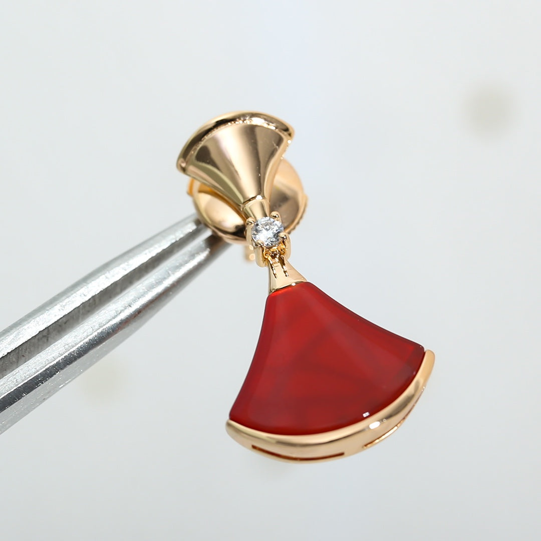 [Echo ]DREAM Carnelian PINK GOLD EARRINGS