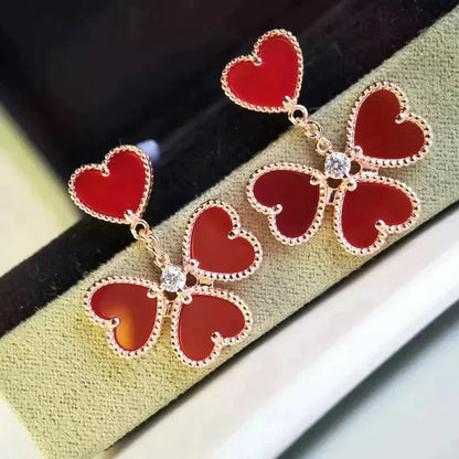 [Echo ]SWEET CLOVER CARNELIAN EARRINGS