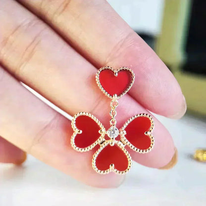 [Echo ]SWEET CLOVER CARNELIAN EARRINGS
