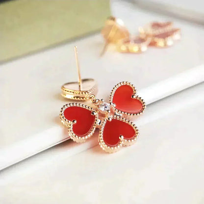 [Echo ]SWEET CLOVER CARNELIAN EARRINGS