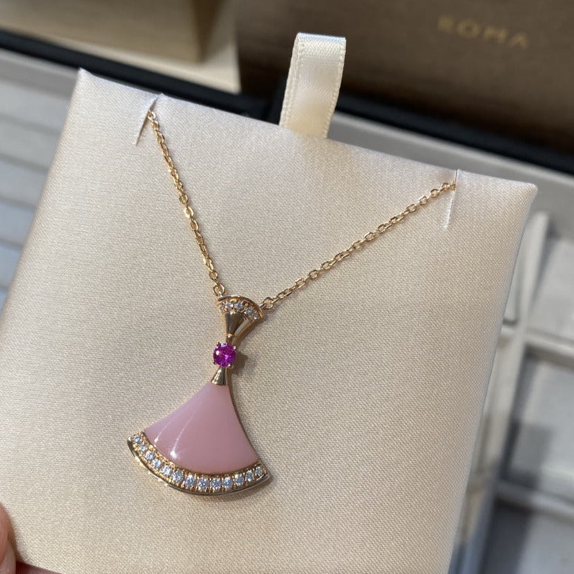 [Echo ]DREAM NECKLACE PINK OPAL