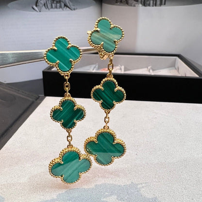 [Echo ]CLOVER MALACHITE 3 MOTIFS GOLD