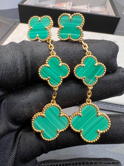 [Echo ]CLOVER MALACHITE 3 MOTIFS GOLD