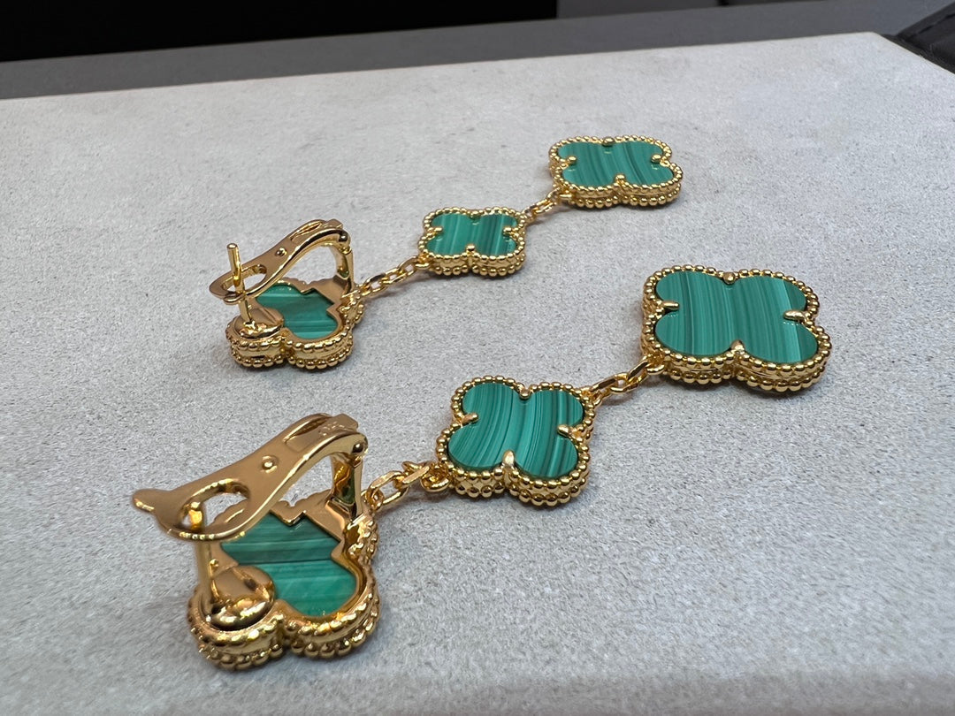 [Echo ]CLOVER MALACHITE 3 MOTIFS GOLD