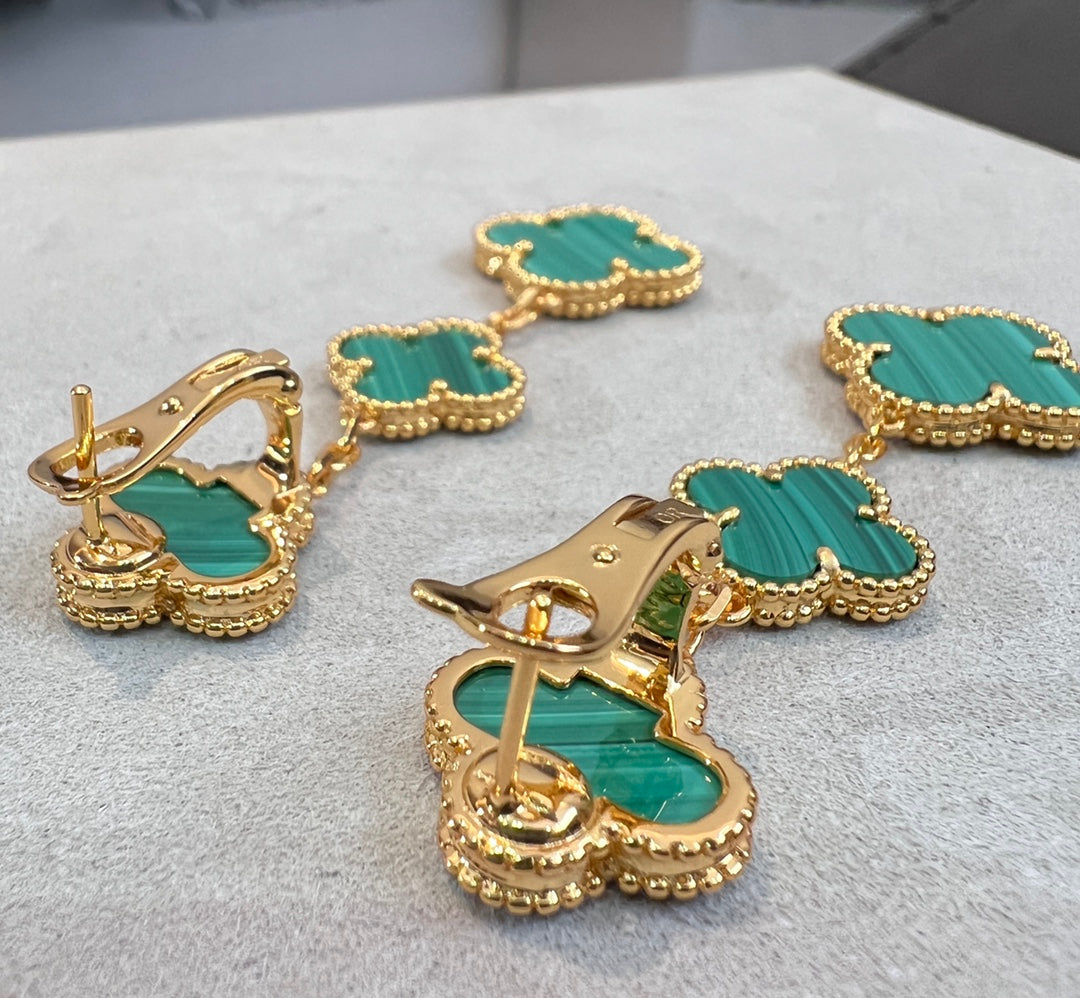 [Echo ]CLOVER MALACHITE 3 MOTIFS GOLD