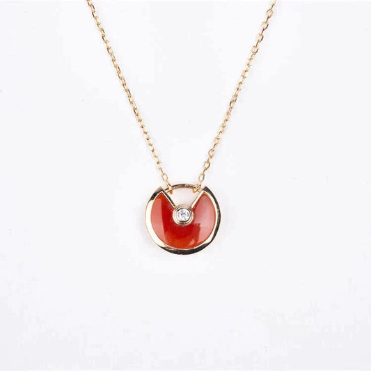 [Echo ]AMULETTE GOLD CARNELIAN ONYX NECKLACE