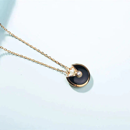 [Echo ]AMULETTE GOLD CARNELIAN ONYX NECKLACE