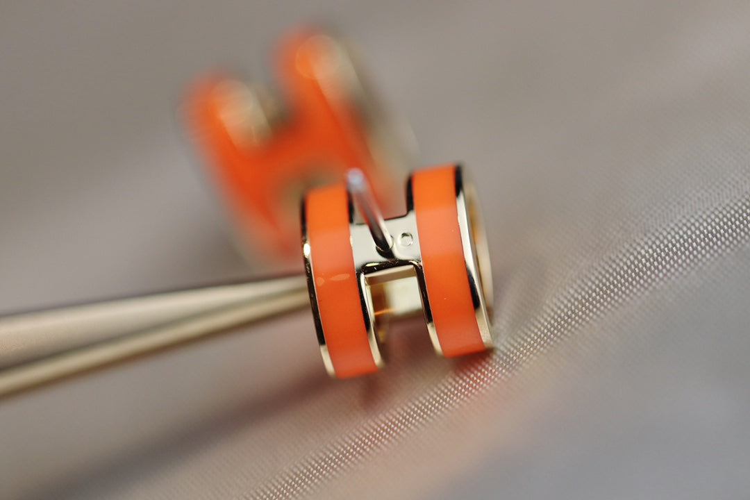 [Echo ]MINI POP H EARRINGS ORANGE